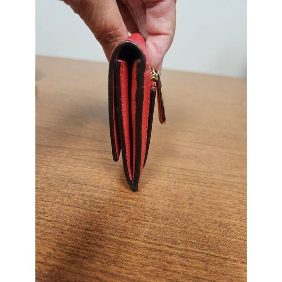 Coach Red Saffiano Leather Slim Envelope Wallet 49350 - Picture 4 of 11